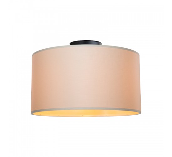 Φωτιστικό οροφής μονόφωτο Garry ύφασμα σε κρεμ απόχρωση Φ38x21εκ Υλικό: FABRIC - METAL 147-000165