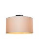 Φωτιστικό οροφής μονόφωτο Garry ύφασμα σε κρεμ απόχρωση Φ38x21εκ Υλικό: FABRIC - METAL 147-000165