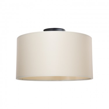 Φωτιστικό οροφής μονόφωτο Garry ύφασμα σε κρεμ απόχρωση Φ38x21εκ Υλικό: FABRIC - METAL 147-000165