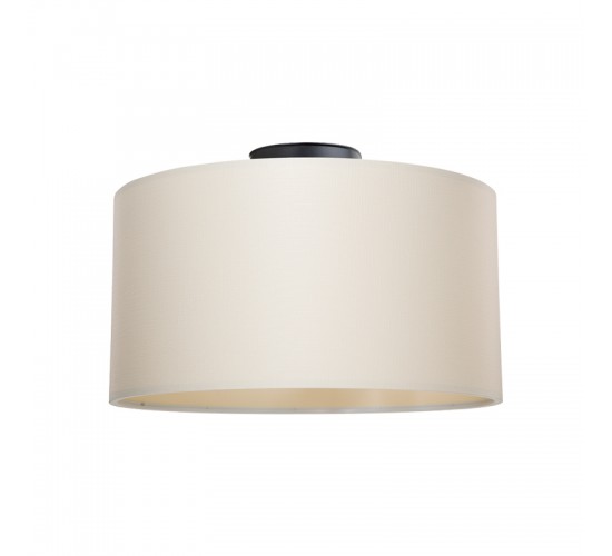 Φωτιστικό οροφής μονόφωτο Garry ύφασμα σε κρεμ απόχρωση Φ38x21εκ Υλικό: FABRIC - METAL 147-000165