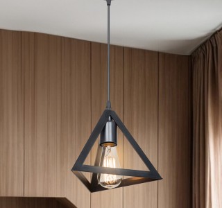 Φωτιστικό οροφής μονόφωτο Lesly pp σε μαύρη απόχρωση Φ24x22εκ Υλικό: ABS PLASTIC 147-000166