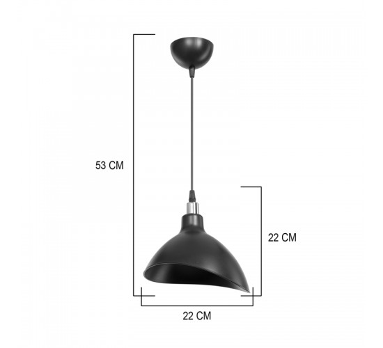 Φωτιστικό οροφής μονόφωτο Oufoa pp σε μαύρη απόχρωση Φ22x22εκ Υλικό: ABS PLASTIC 147-000171