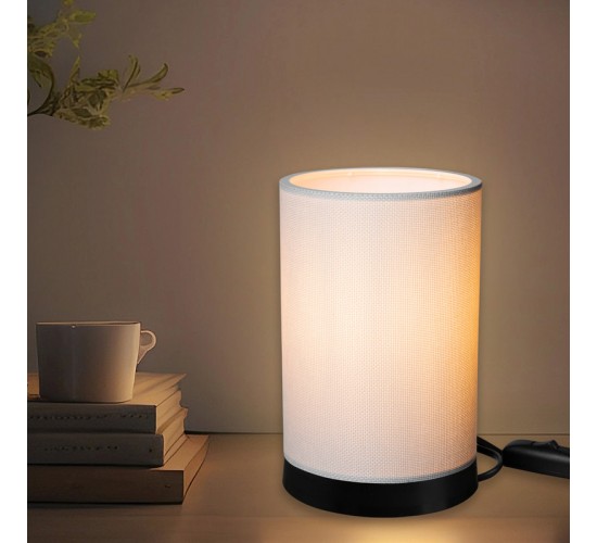 Επιτραπέζιο φωτιστικό Fana pvc σε κρεμ απόχρωση Φ14x21εκ Υλικό: PVC 147-000178