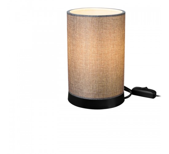 Επιτραπέζιο φωτιστικό Fana ύφασμα σε γκρι απόχρωση Φ14x21εκ Υλικό: FABRIC 147-000180