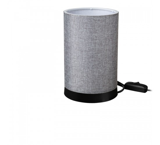 Επιτραπέζιο φωτιστικό Fana ύφασμα σε γκρι απόχρωση Φ14x21εκ Υλικό: FABRIC 147-000180