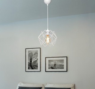 Φωτιστικό οροφής E27 μονόφωτο Teeby μέταλλο σε λευκή απόχρωση Φ22x17εκ Υλικό: METAL 147-000181