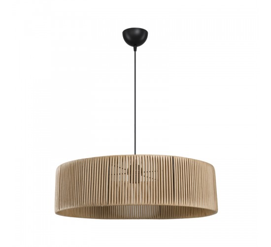 Φωτιστικό οροφής μονόφωτο Tebaha Ε27 σε φυσική απόχρωση Φ55x20εκ Υλικό: paper 147-000189