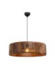 Φωτιστικό οροφής μονόφωτο Tebaha Ε27 σε καφέ απόχρωση Φ55x20εκ Υλικό: paper rope 147-000190