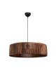 Φωτιστικό οροφής μονόφωτο Tebaha Ε27 σε καφέ απόχρωση Φ55x20εκ Υλικό: paper rope 147-000190