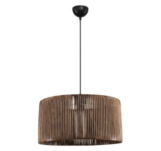 Φωτιστικό οροφής μονόφωτο Lambu Ε27 σε καφέ απόχρωση Φ40x20εκ Υλικό: paper rope 147-000191