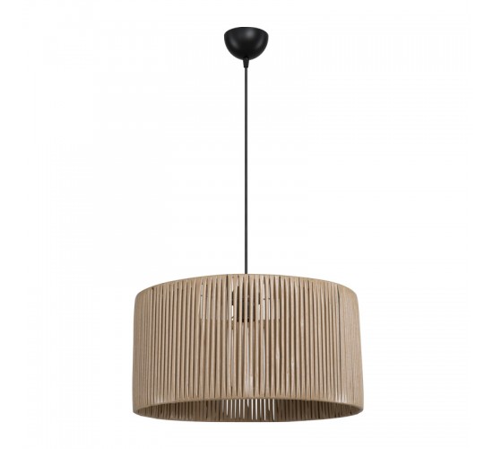 Φωτιστικό οροφής μονόφωτο Lambu Ε27 σε φυσική απόχρωση Φ40x20εκ Υλικό: paper rope 147-000192