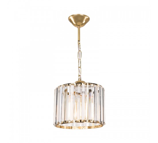 Φωτιστικό οροφής μονόφωτο Lavina Ε27 σε χρυσή απόχρωση Φ20x20εκ Υλικό: METAL - GLASS 147-000207