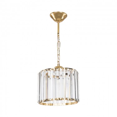 Φωτιστικό οροφής μονόφωτο Lavina Ε27 σε χρυσή απόχρωση Φ20x20εκ Υλικό: METAL - GLASS 147-000207