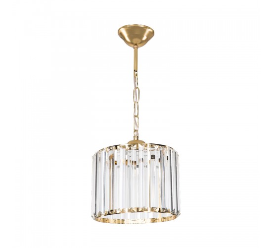 Φωτιστικό οροφής μονόφωτο Lavina Ε27 σε χρυσή απόχρωση Φ20x20εκ Υλικό: METAL - GLASS 147-000207