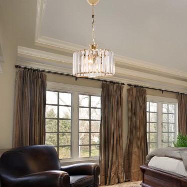 Φωτιστικό οροφής μονόφωτο Lavina Ι Ε27 σε χρυσή απόχρωση Φ27x21εκ Υλικό: METAL - GLASS 147-000208