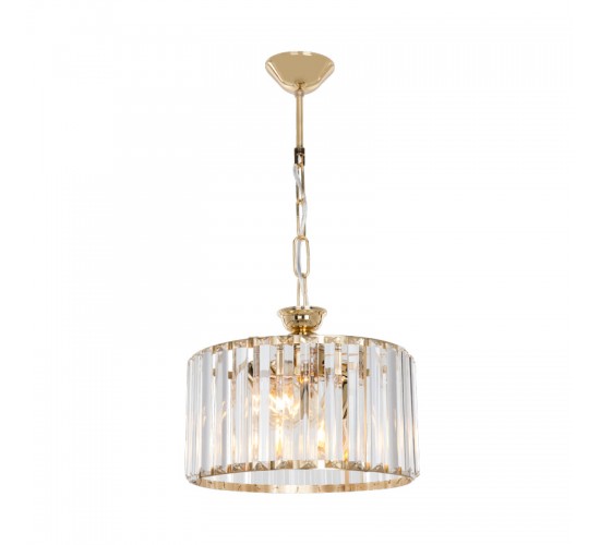 Φωτιστικό οροφής μονόφωτο Lavina Ι Ε27 σε χρυσή απόχρωση Φ27x21εκ Υλικό: METAL - GLASS 147-000208