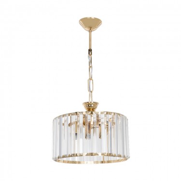 Φωτιστικό οροφής μονόφωτο Lavina Ι Ε27 σε χρυσή απόχρωση Φ27x21εκ Υλικό: METAL - GLASS 147-000208