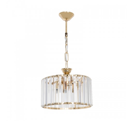 Φωτιστικό οροφής μονόφωτο Lavina Ι Ε27 σε χρυσή απόχρωση Φ27x21εκ Υλικό: METAL - GLASS 147-000208