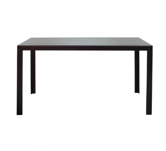 Τραπέζι Nares αλουμίνιο μαύρο-plywood ανθρακί 140x80x72.5εκ Υλικό: METAL - PLYWOOD 152-000003 Τραπέζι Nares αλουμίνιο μαύρο-plywood ανθρακί 140x80x72.5εκ Υλικό: METAL - PLYWOOD 152-000003