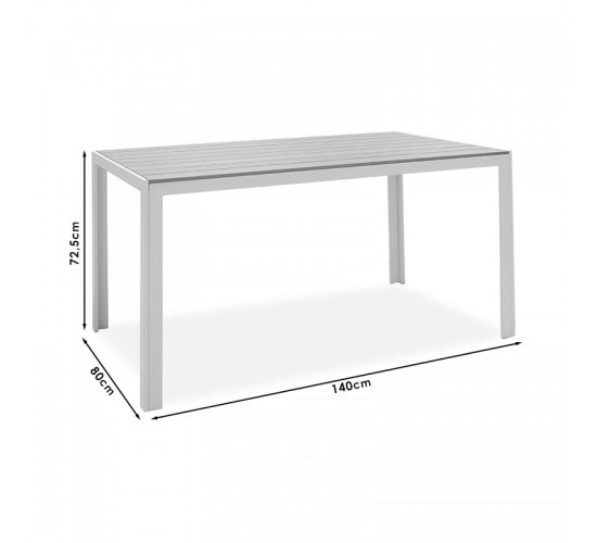 Τραπέζι Nares αλουμίνιο μαύρο-plywood ανθρακί 140x80x72.5εκ Υλικό: METAL - PLYWOOD 152-000003 Τραπέζι Nares αλουμίνιο μαύρο-plywood ανθρακί 140x80x72.5εκ Υλικό: METAL - PLYWOOD 152-000003