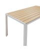 Τραπέζι Nares αλουμίνιο λευκό-plywood φυσικό 140x80x72.5εκ Υλικό: ALUMINIUM - PLYWOOD 152-000004 Τραπέζι Nares αλουμίνιο λευκό-plywood φυσικό 140x80x72.5εκ Υλικό: ALUMINIUM - PLYWOOD 152-000004