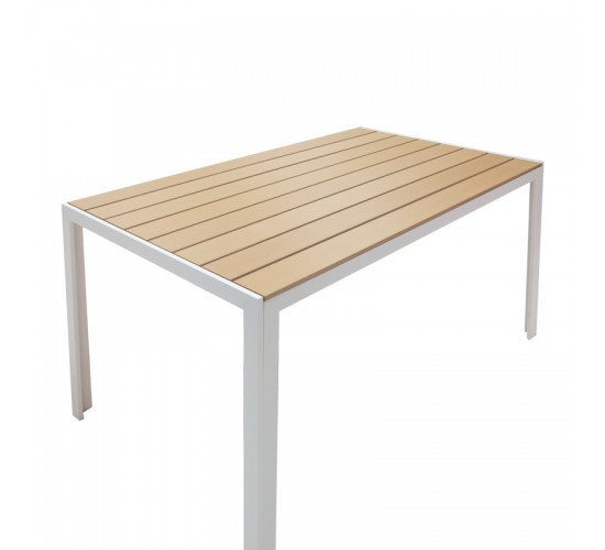 Τραπεζαρία Zacreta-Nares σετ 5τεμ λευκό-φυσικό 140x80x72.5εκ Υλικό: ALUMINUM - TEXTILENE 152-000006 Τραπεζαρία Zacreta-Nares σετ 5τεμ λευκό-φυσικό 140x80x72.5εκ Υλικό: ALUMINUM - TEXTILENE 152-000006