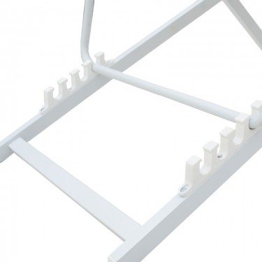 Σεζλόνγκ επαγγελματική Corte αλουμίνιο λευκό-textilene μπεζ Υλικό: ALUMINUM - TEXTILENE 152-000008