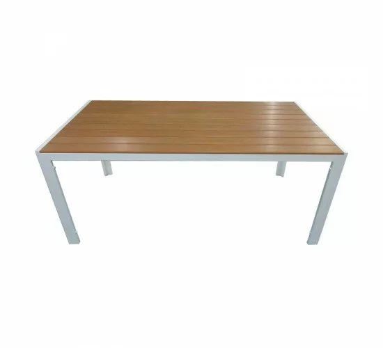 Τραπέζι Nares αλουμίνιο λευκό-plywood φυσικό 180x90x72.5εκ Υλικό: METAL - PLYWOOD 152-000031 Τραπέζι Nares αλουμίνιο λευκό-plywood φυσικό 180x90x72.5εκ Υλικό: METAL - PLYWOOD 152-000031