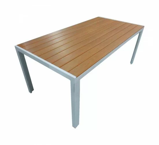 Τραπέζι Nares αλουμίνιο λευκό-plywood φυσικό 180x90x72.5εκ Υλικό: METAL - PLYWOOD 152-000031 Τραπέζι Nares αλουμίνιο λευκό-plywood φυσικό 180x90x72.5εκ Υλικό: METAL - PLYWOOD 152-000031