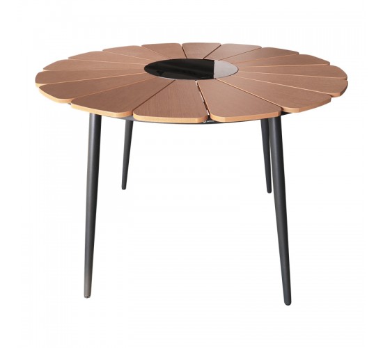 Τραπέζι Pinap μαύρο αλουμίνιο και plywood σε φυσική απόχρωση Φ110x74εκ Υλικό: ALUMINIUM - PLYWOOD - GLASS 152-000089 Τραπέζι Pinap μαύρο αλουμίνιο και plywood σε φυσική απόχρωση Φ110x74εκ Υλικό: ALUMINIUM - PLYWOOD - GLASS 152-000089