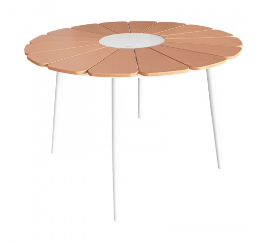 Τραπέζι Pinap λευκό αλουμίνιο και plywood σε φυσική απόχρωση Φ110x74εκ Υλικό: ALUMINIUM - PLYWOOD - GLASS 152-000090 Τραπέζι Pinap λευκό αλουμίνιο και plywood σε φυσική απόχρωση Φ110x74εκ Υλικό: ALUMINIUM - PLYWOOD - GLASS 152-000090