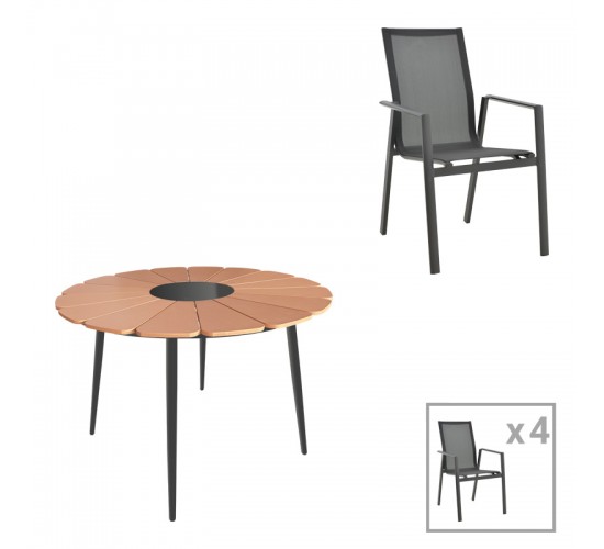 Τραπεζαρία Pinap-Dashiell σετ 5τεμ μαύρο αλουμίνιο και plywood σε φυσική απόχρωση Φ110x74εκ Υλικό: PLYWOOD - ALUMINUM - TEXTILENE 152-000100 Τραπεζαρία Pinap-Dashiell σετ 5τεμ μαύρο αλουμίνιο και plywood σε φυσική απόχρωση Φ110x74εκ Υλικό: PLYWOOD - ALUMINUM - TEXTILENE 152-000100