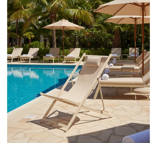 Σεζλόνγκ επαγγελματική Corte αλουμίνιο cappuccino-textilene σε καφέ απόχρωση Υλικό: ALUMINUM - TEXTILENE 152-000103