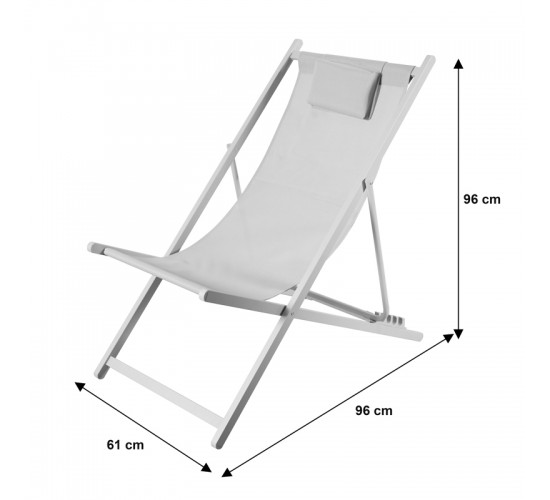 Σεζλόνγκ επαγγελματική Corte αλουμίνιο cappuccino-textilene σε καφέ απόχρωση Υλικό: ALUMINUM - TEXTILENE 152-000103