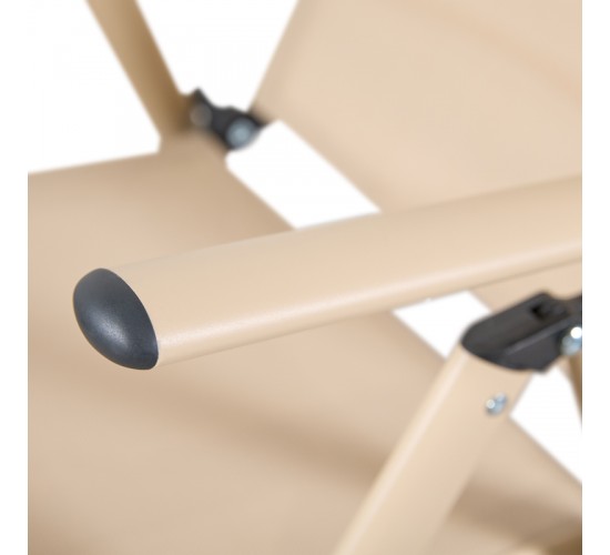 Πολυθρόνα Candor cappuccino μέταλλο-textilene σε καφέ απόχρωση 51.5x63.5x107εκ Υλικό: METAL - TEXTILENE 152-000104