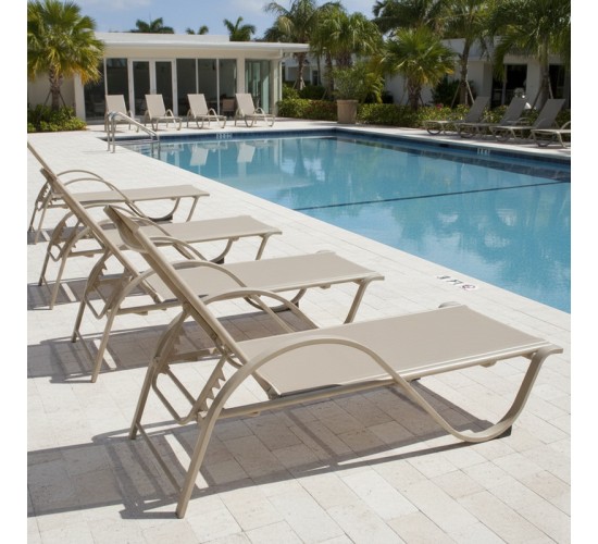 Ξαπλώστρα με μπράτσα Attain αλουμίνιο σε cappuccino-textilene σε καφέ απόχρωση191x64x32εκ Υλικό: ALUMINUM - 2*1 TEXTILE FABRIC 152-000105