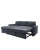 Γωνιακός καναπές-κρεβάτι δεξιά γωνία Belle ανθρακί 236x164x88εκ Υλικό: FABRIC - METAL - FOAM 165-000013