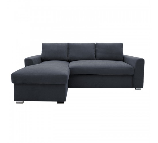 Γωνιακός καναπές-κρεβάτι δεξιά γωνία Belle ανθρακί 236x164x88εκ Υλικό: FABRIC - METAL - FOAM 165-000013