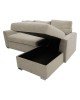Γωνιακός καναπές-κρεβάτι αριστερή γωνία Belle μπεζ 236x164x88εκ Υλικό: FABRIC - METAL - FOAM 165-000016