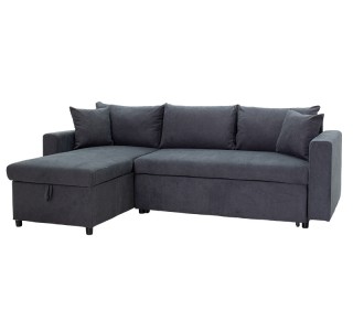 Γωνιακός καναπές-κρεβάτι αναστρέψιμος Lilian ανθρακί 225x148x81εκ Υλικό: FABRIC 166-000010
