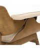 Πολυθρόνα relax Mirto μασίφ ξύλο καρυδί-ύφασμα εκρού 80x80x96.5εκ Υλικό: ELM WOOD - FABRIC 167-000002