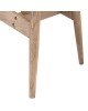 Πολυθρόνα relax Udalle μασίφ ξύλο καρυδί-ύφασμα μπεζ-καφέ 77x70x82εκ Υλικό: ELM WOOD - FABRIC 167-000005