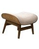 Πολυθρόνα-υποπόδιο relax Mirto μασίφ ξύλο καρυδί-ύφασμα μπεζ 80x80x96,5εκ Υλικό: ELM WOOD - FABRIC 167-000009