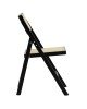 Καρέκλα Yoko πτυσσόμενη μπεζ pvc rattan-μαύρο πόδι Υλικό: Elm wood cane back cane seat 167-000015