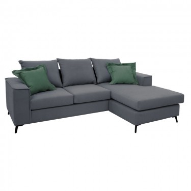 Γωνιακός καναπές Fabulous αναστρέψιμος ύφασμα elephant-ciel 240x165x95εκ Υλικό: FABRIC 168-000039