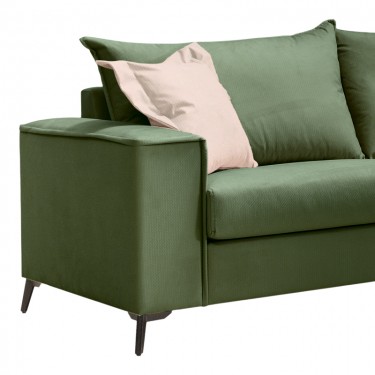 Καναπές Verona 3θέσιος κυπαρισσί ύφασμα με μαξιλάρια σε κρεμ απόχρωση 225x93x100εκ Υλικό: FABRIC 168-000090