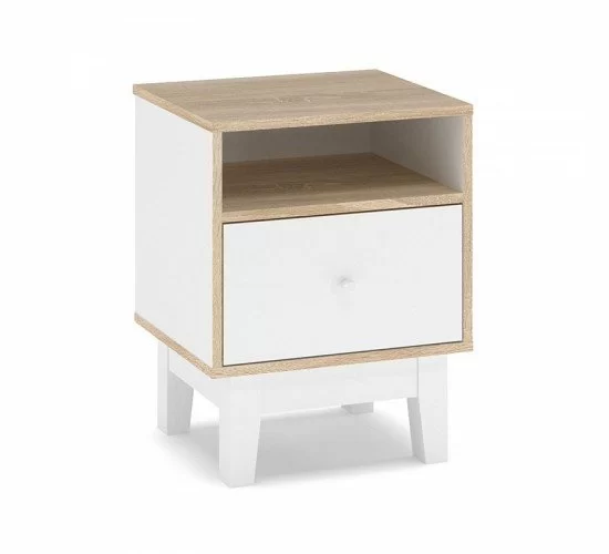Κομοδίνο Awell sonoma-λευκό 45x44x58εκ Υλικό: CLIPBOARD WITH MELAMINE COATING 173-000005 Κομοδίνο Awell sonoma-λευκό 45x44x58εκ Υλικό: CLIPBOARD WITH MELAMINE COATING 173-000005