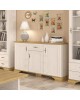 Μπουφές Jaden golden oak-λευκό antique 137,5x39x88,5εκ Υλικό: CLIPBOARD WITH MELAMINE COATING 173-000027 Μπουφές Jaden golden oak-λευκό antique 137,5x39x88,5εκ Υλικό: CLIPBOARD WITH MELAMINE COATING 173-000027