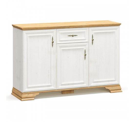 Μπουφές Jaden golden oak-λευκό antique 137,5x39x88,5εκ Υλικό: CLIPBOARD WITH MELAMINE COATING 173-000027 Μπουφές Jaden golden oak-λευκό antique 137,5x39x88,5εκ Υλικό: CLIPBOARD WITH MELAMINE COATING 173-000027