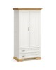 Ντουλάπα Jaden δίφυλλη golden oak-λευκό antique 101x62x197,5εκ Υλικό: CLIPBOARD WITH MELAMINE COATING 173-000030 Ντουλάπα Jaden δίφυλλη golden oak-λευκό antique 101x62x197,5εκ Υλικό: CLIPBOARD WITH MELAMINE COATING 173-000030